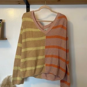 Color Block Knit Sweater